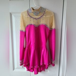 Beautiful custom figure skating dress w/accessories